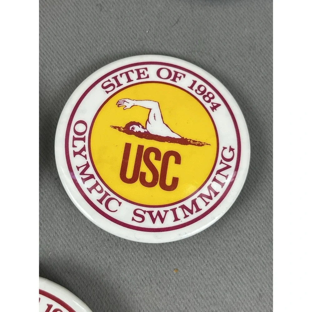 USC Olympics Diving Swimming Vintage Merchandise Lot Pencils &‎ Buttons 1984 NEW